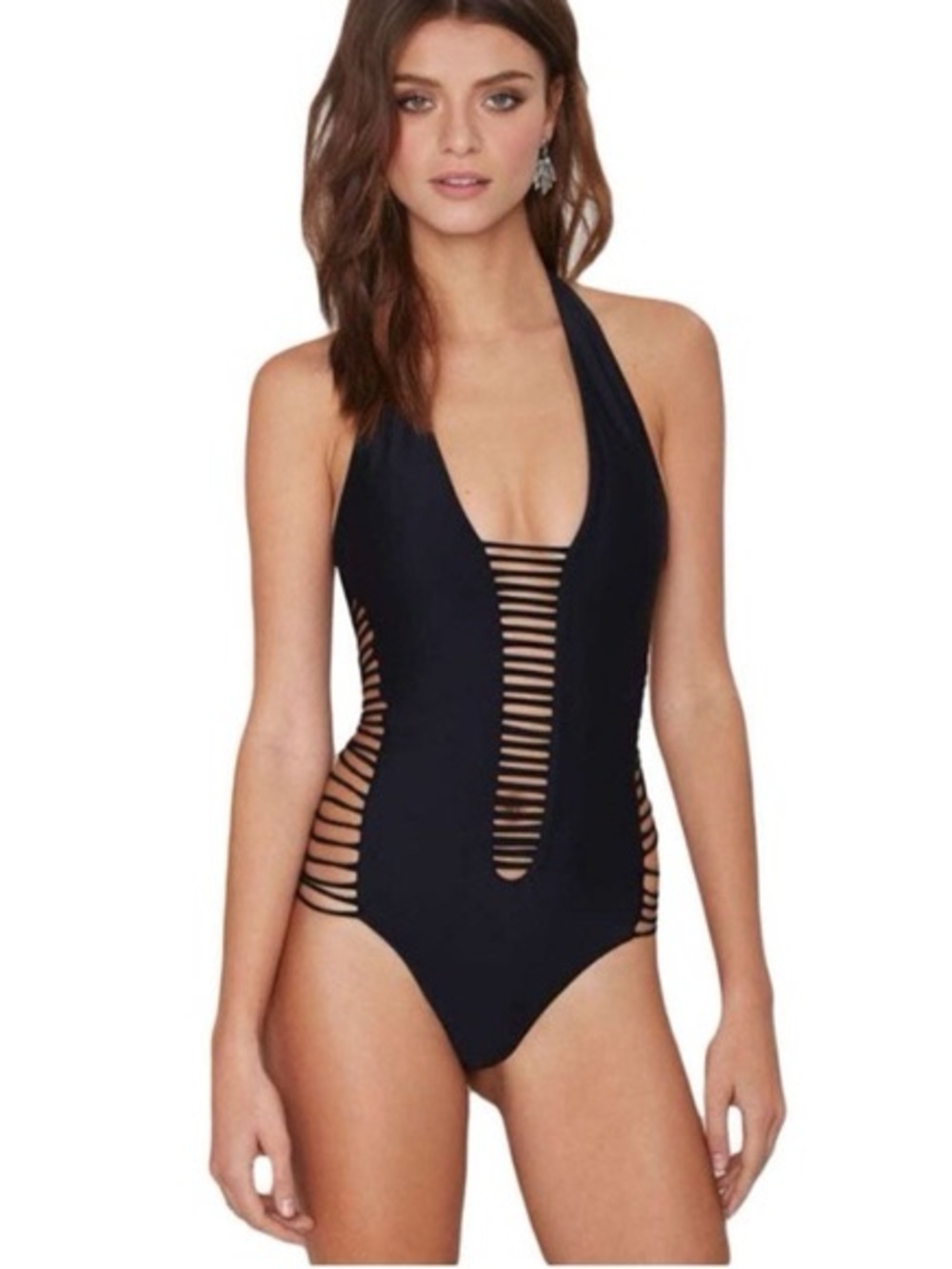 NASTY GAL Black One Piece Up To No Good New Size XS